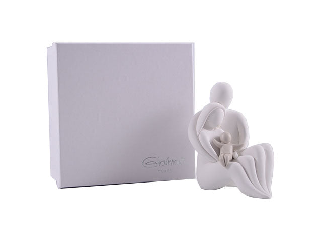 Famiglia seduta 10x10cm tortora 4241/786