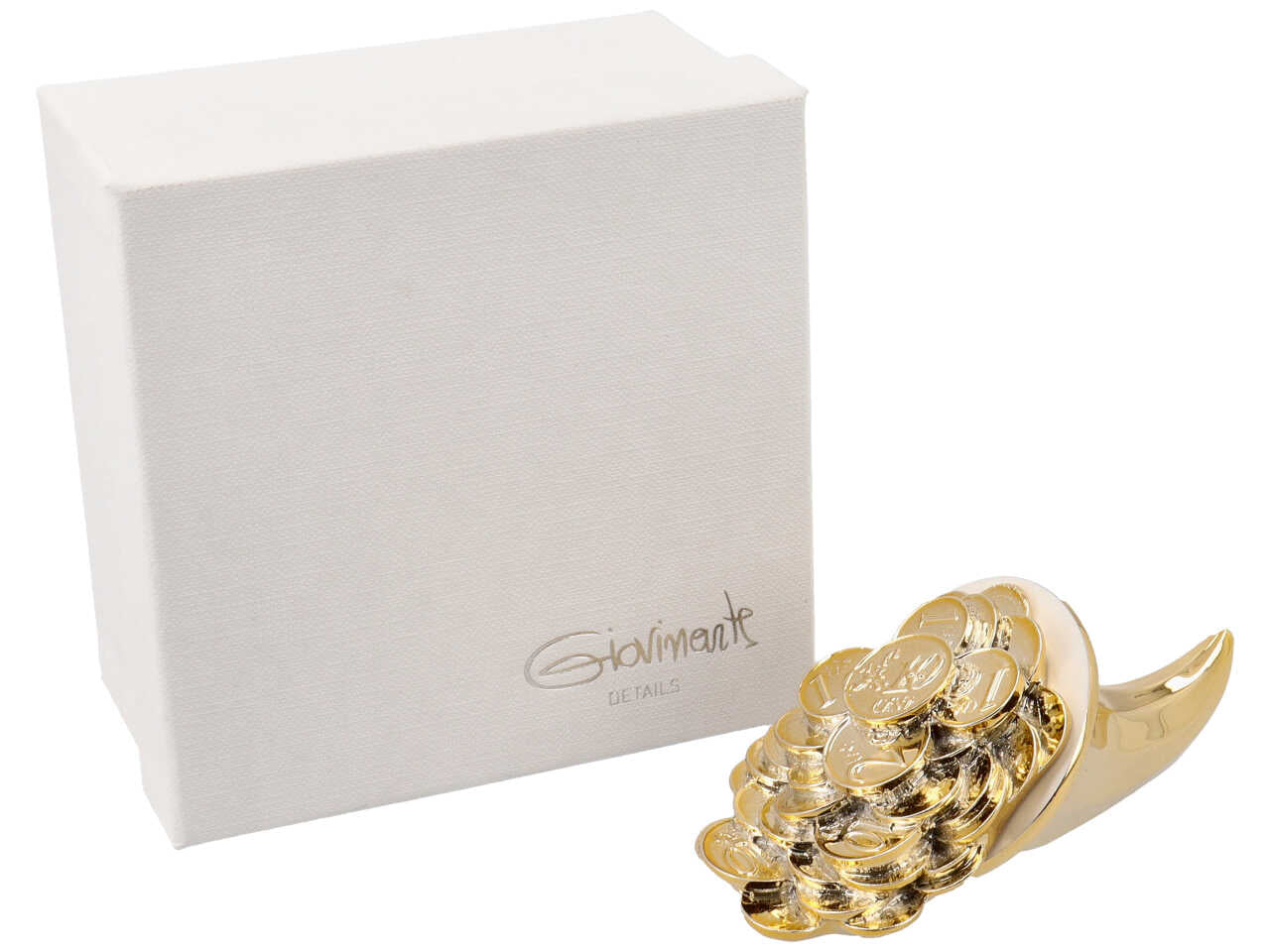 Cornucopia 10cm oro/bianco 4371