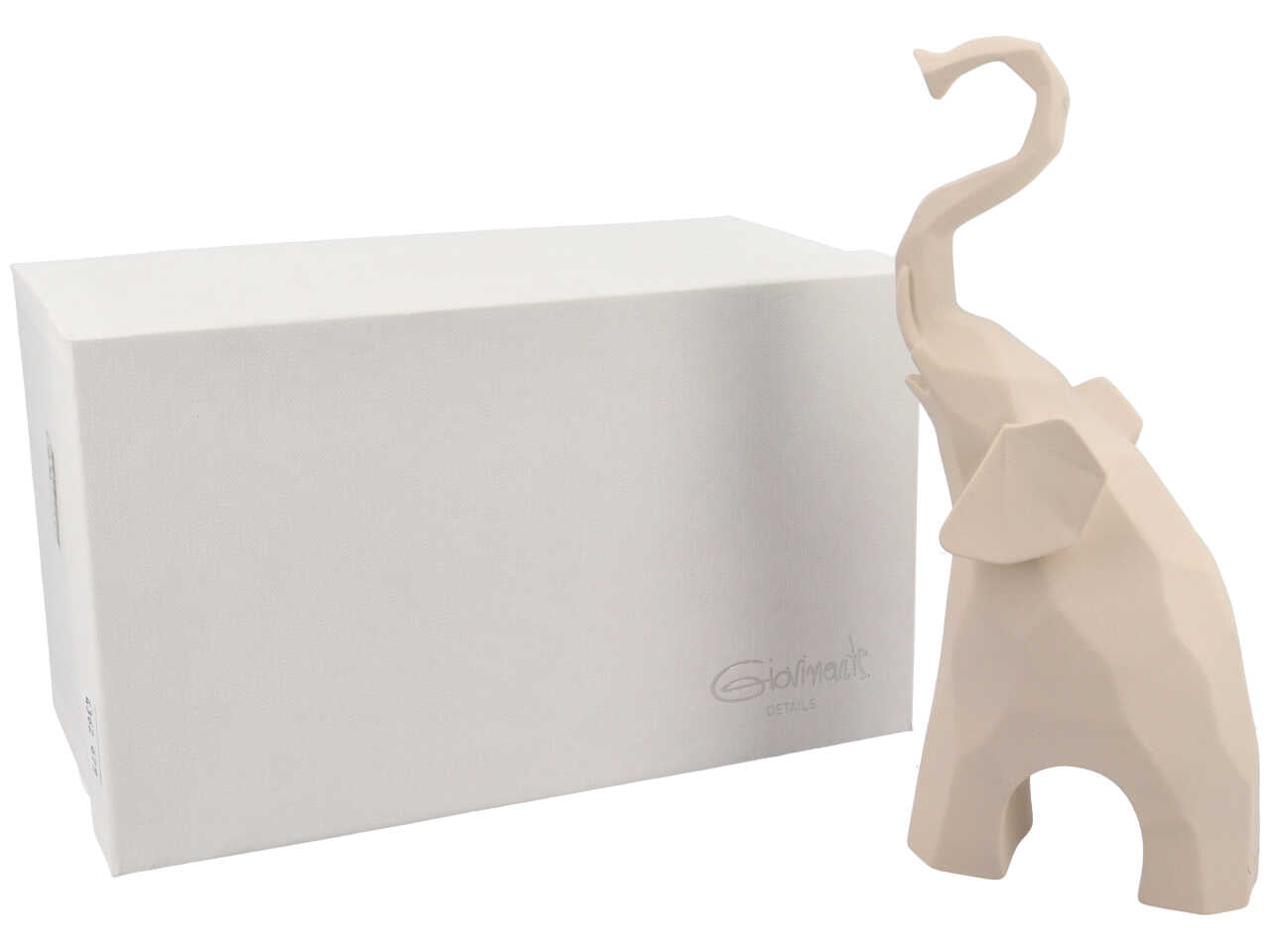 Elefante h.21cm bianco/tortora 4362/679