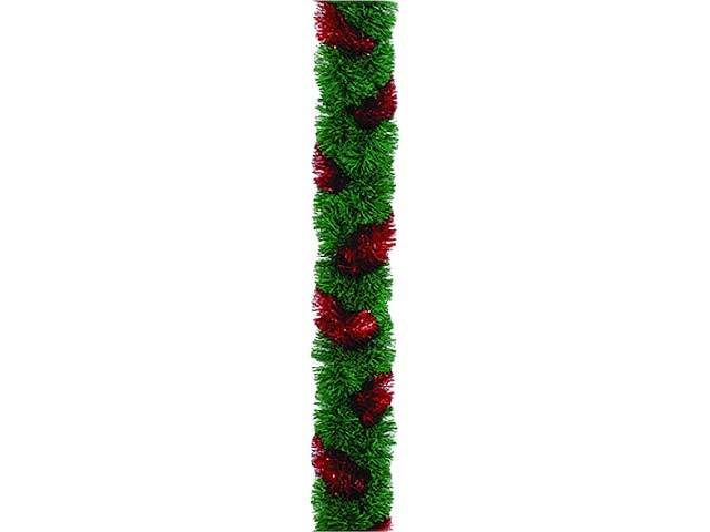 Filo treccia verde/rosso 10cmx2,5mt