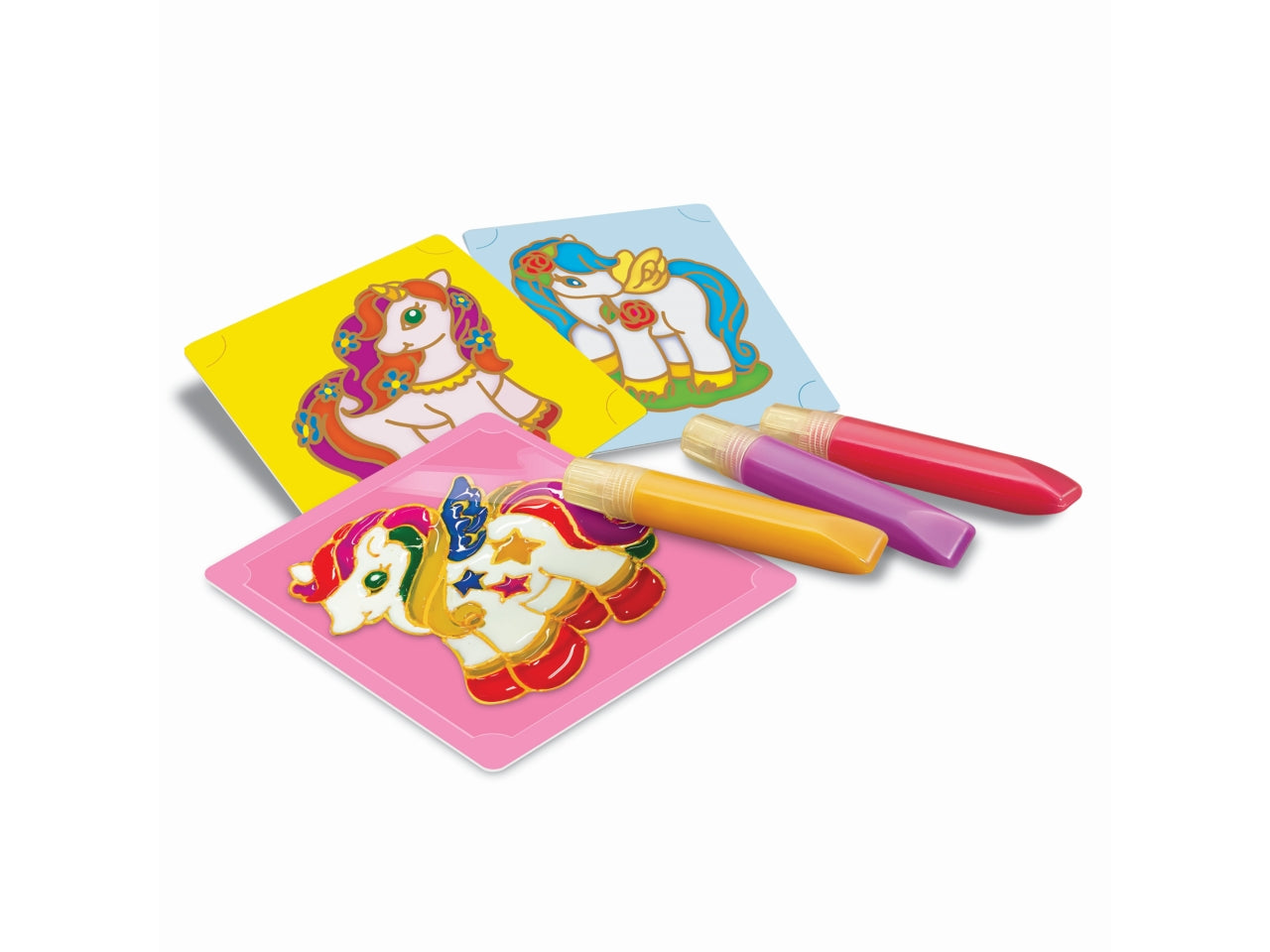 Thinking kits crea adesivi per vetri unicorno