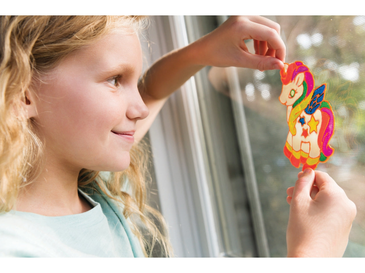 Thinking kits crea adesivi per vetri unicorno