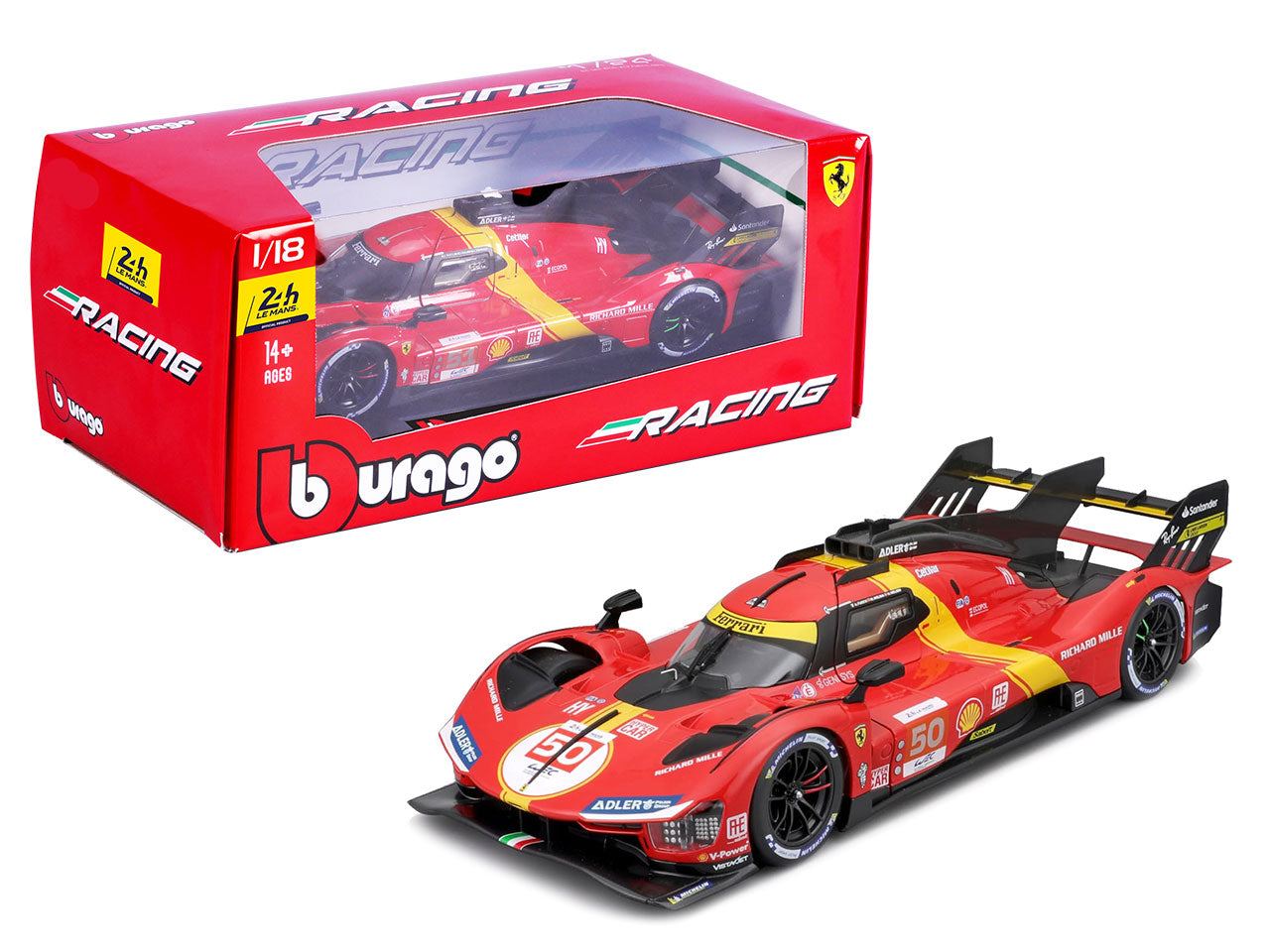Modellino Ferrari 499p lmh n.50 2024 24h lemans champion scala 1:18 | Bburago