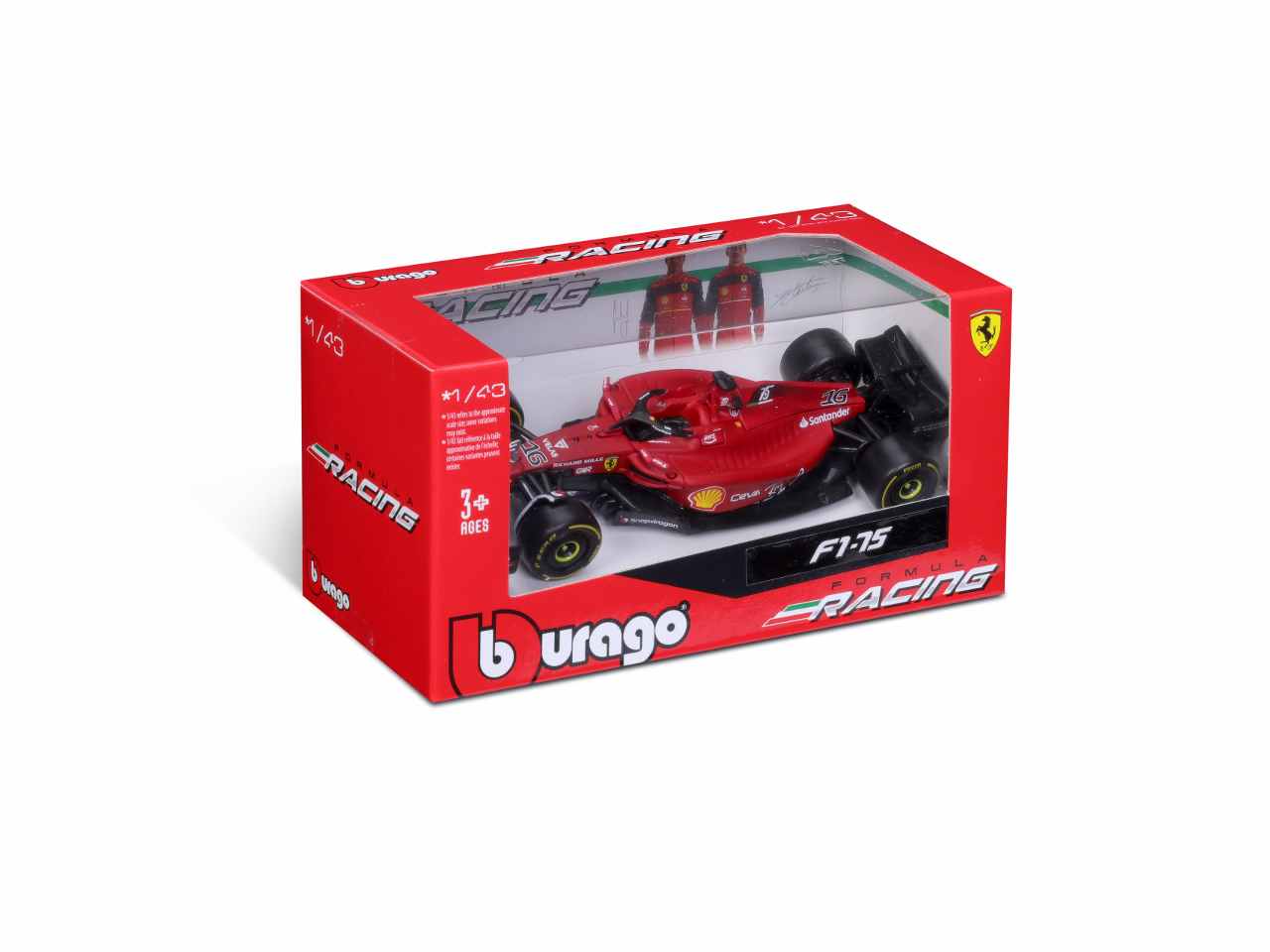 Modellino ferrari f1-75 16 leclerc scala 1:43