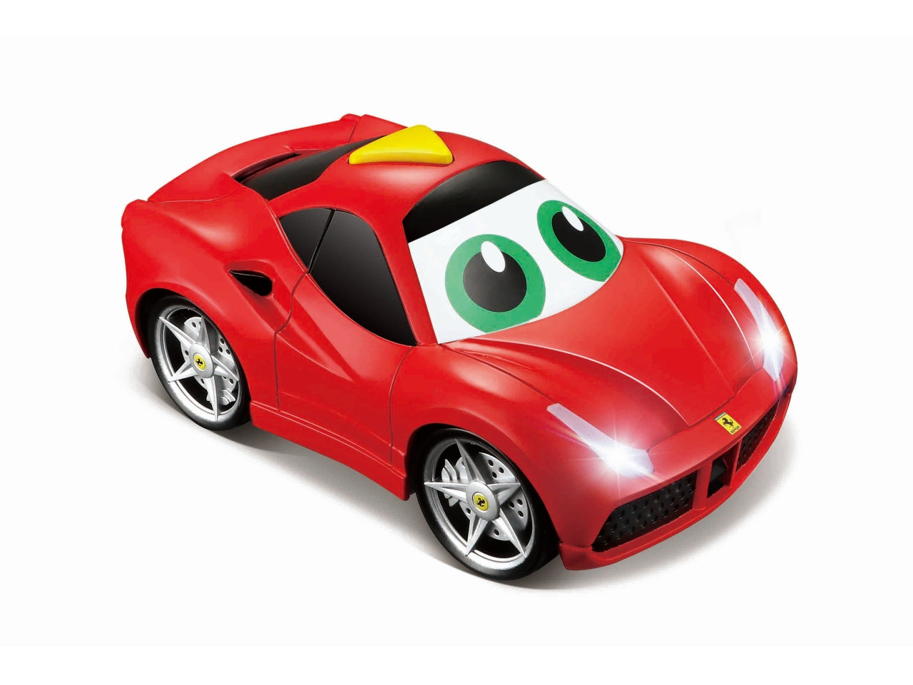 Auto Giocattolo Ferrari Luci e Suoni: Die-cast Rosso, Licenza Ufficiale Ferrari, Ruote Libere, Suoni e Luci Attivabili, Dimensioni 15,24x17,78x8,89 cm, Età 12m+ | Bburago Junior