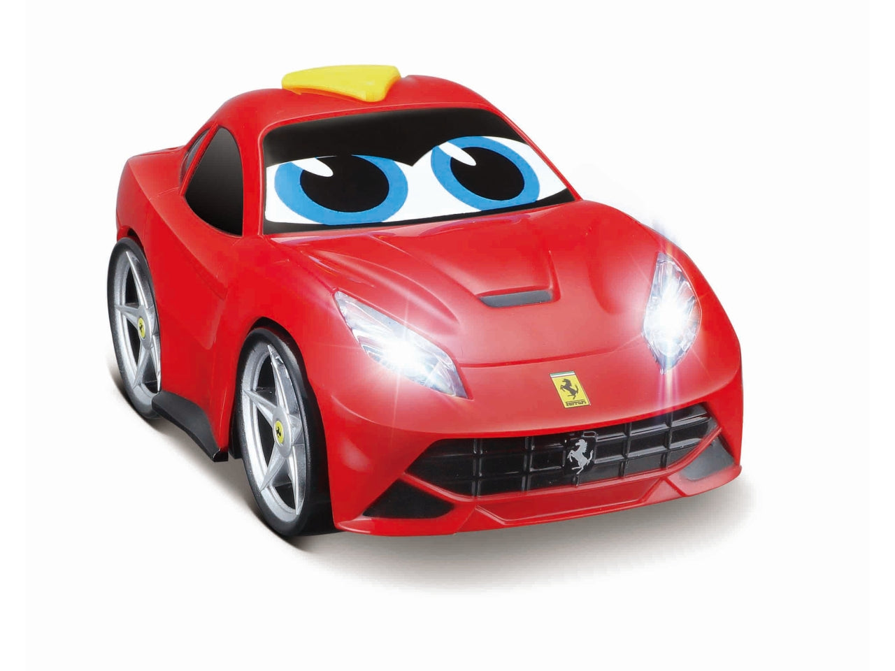 Auto Giocattolo Ferrari Luci e Suoni: Die-cast Rosso, Licenza Ufficiale Ferrari, Ruote Libere, Suoni e Luci Attivabili, Dimensioni 15,24x17,78x8,89 cm, Età 12m+ | Bburago Junior
