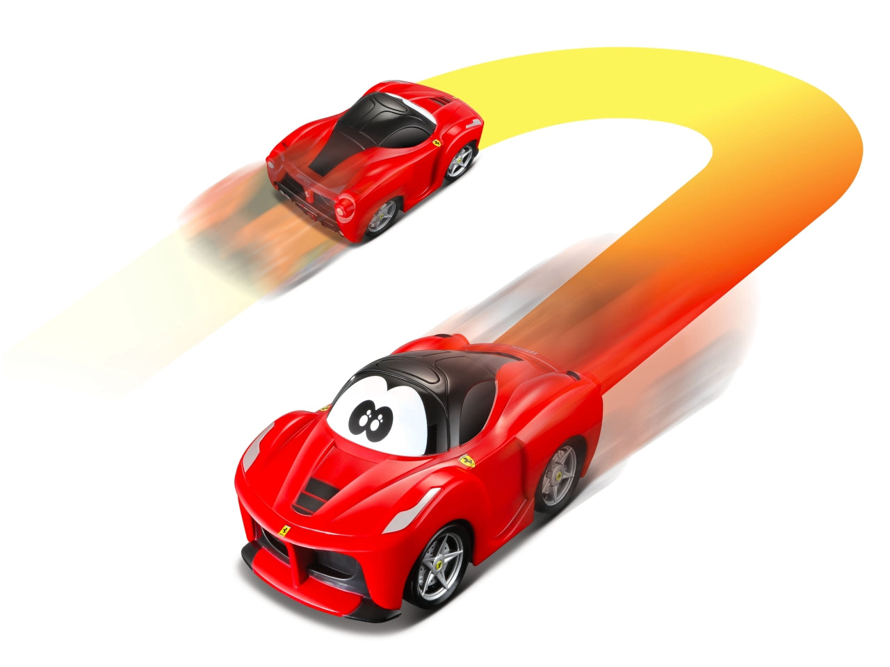 Auto Giocattolo U-Turns Ferrari con Retrocarica: Die-cast Rosso, Licenza Ufficiale Ferrari, Funzione Speciale di Ritorno, Dimensioni 10,16x12,1x17,15 cm, Età 12m+ | Bburago Junior