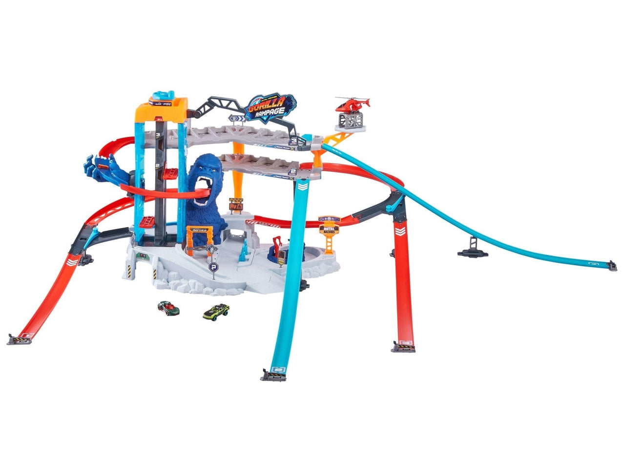 Metal machines maxi pista gorilla furioso con 2 auto