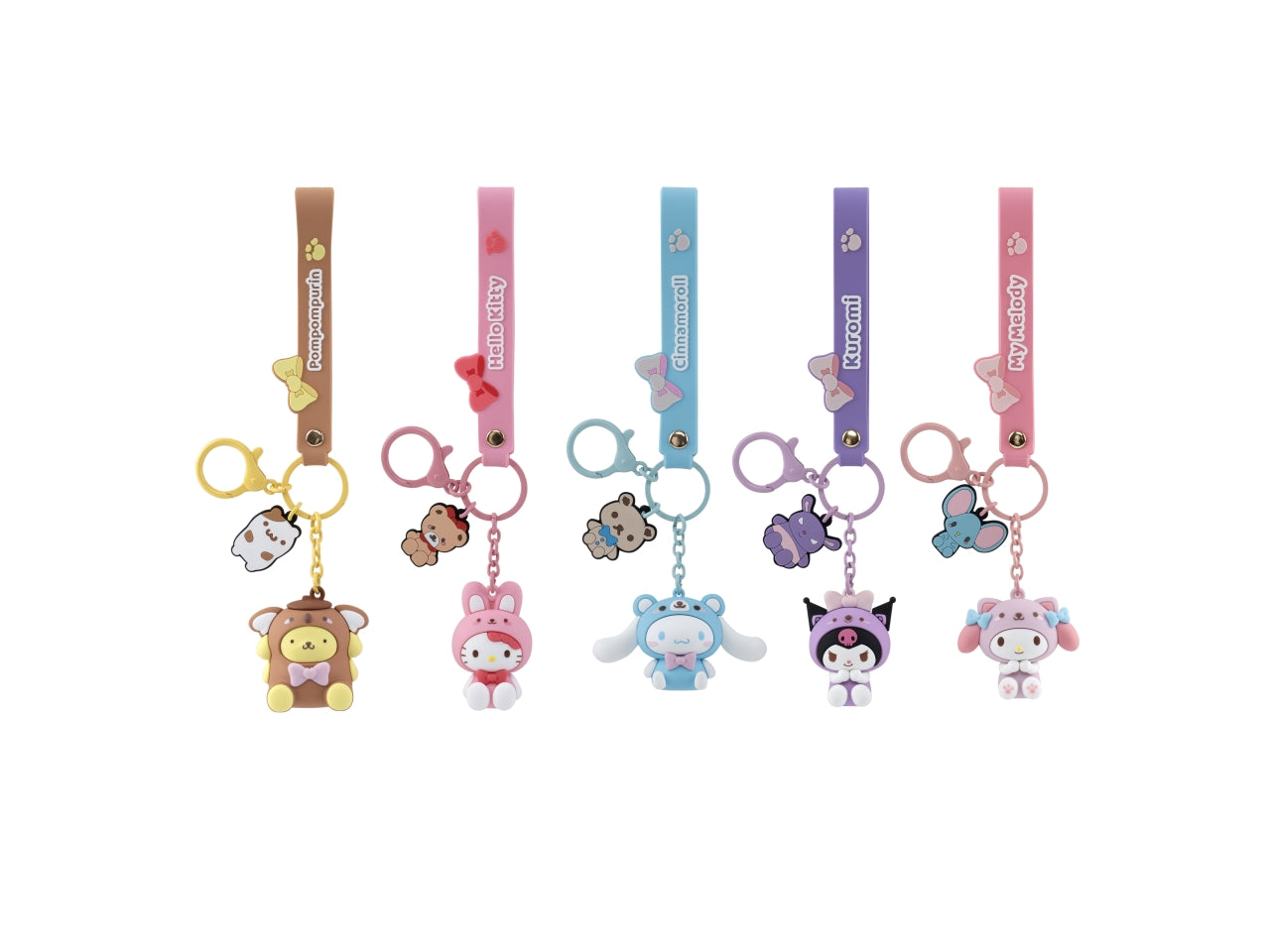 Yume hello kitty and friends keychain with hand strap animals series