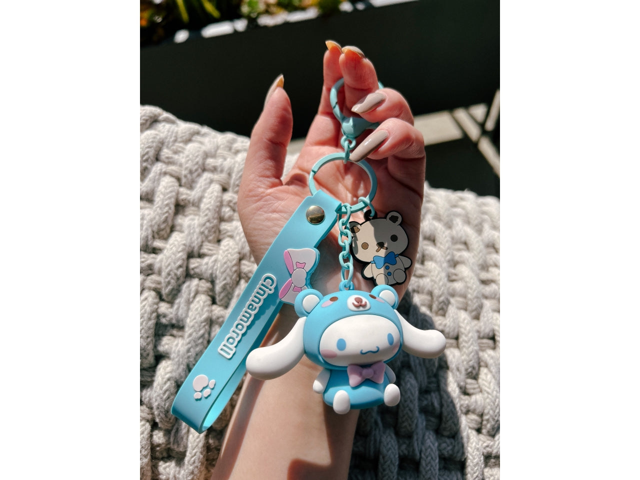 Yume hello kitty and friends keychain with hand strap animals series