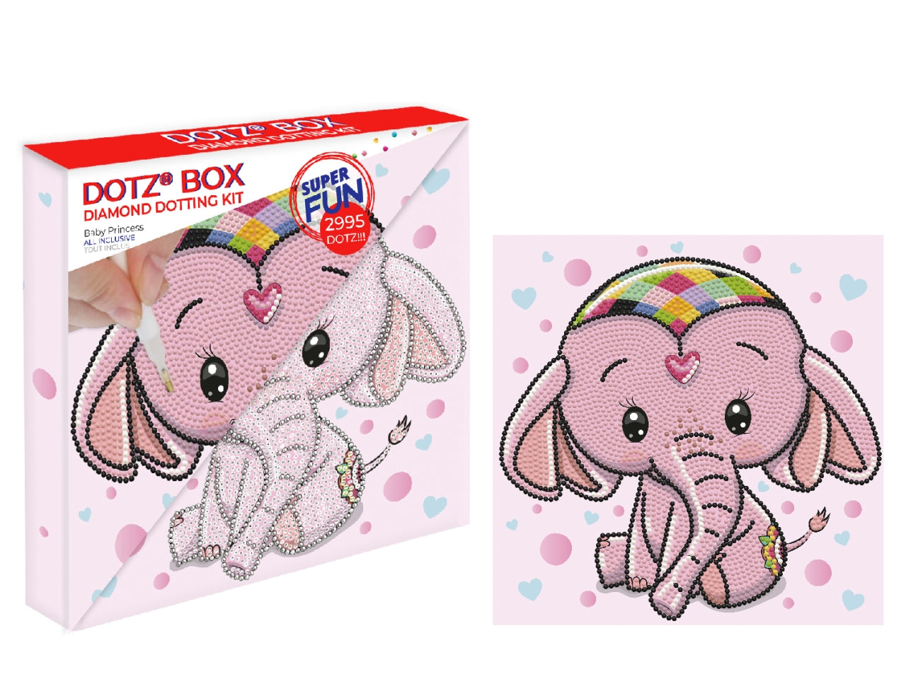 Diamond dotz box elefante baby princess