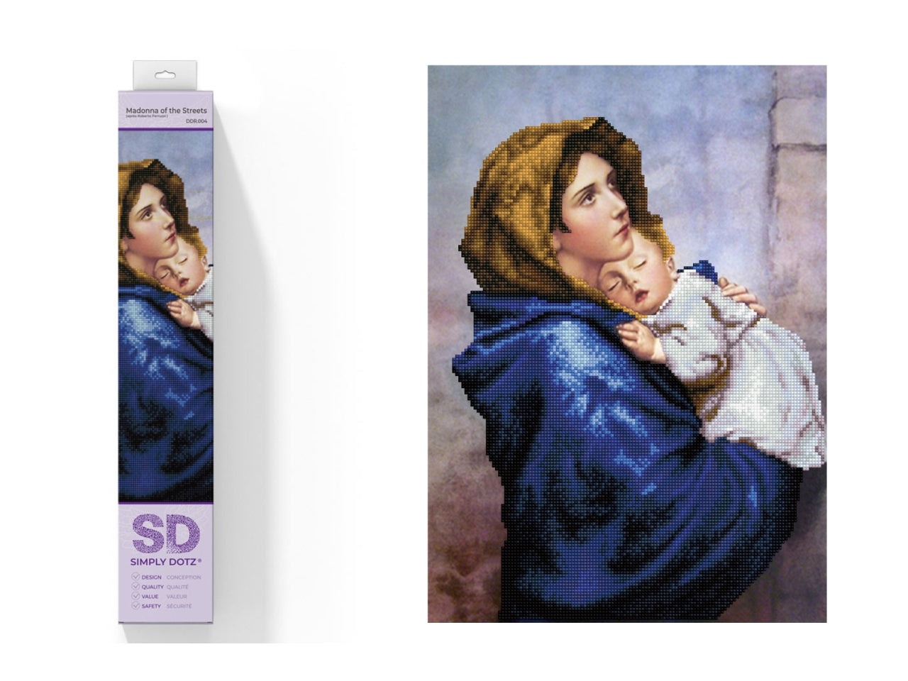 Diamond dotz madonna con bambino 45x60