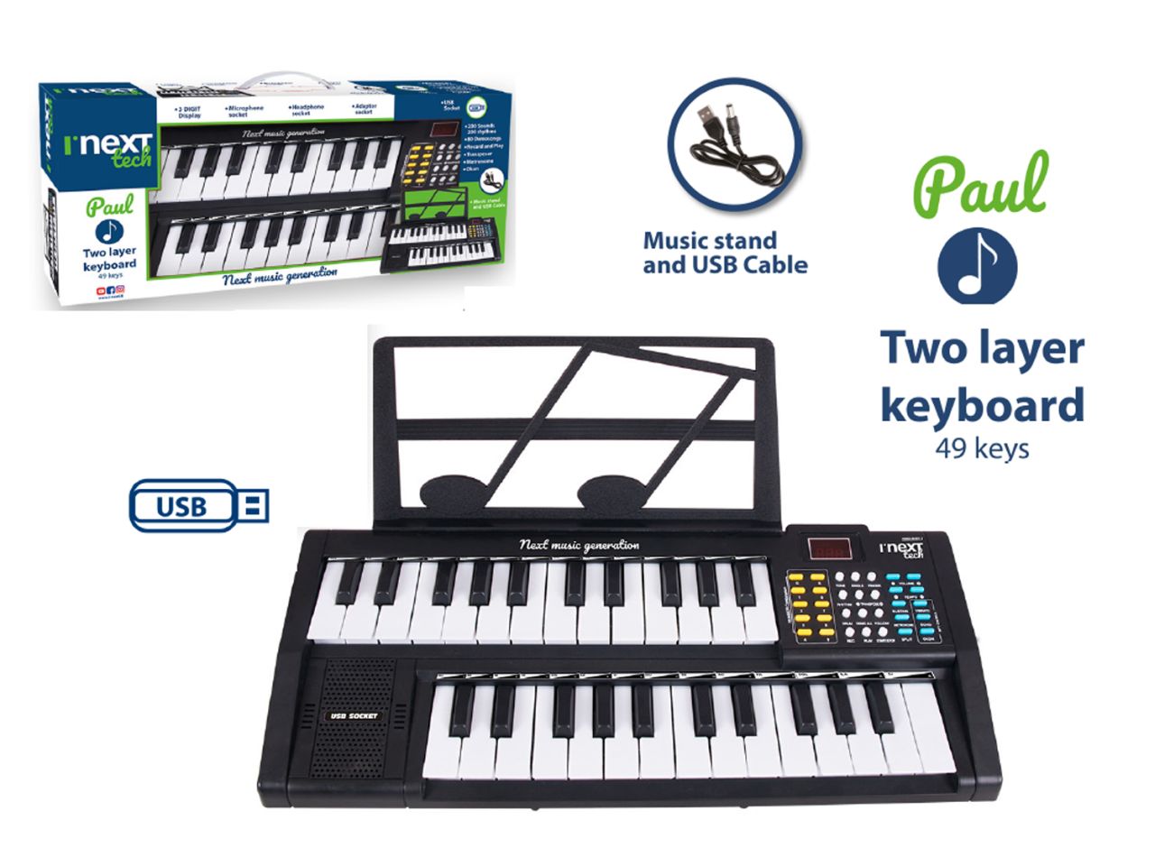Tastiera 49t due livelli mp3 paul