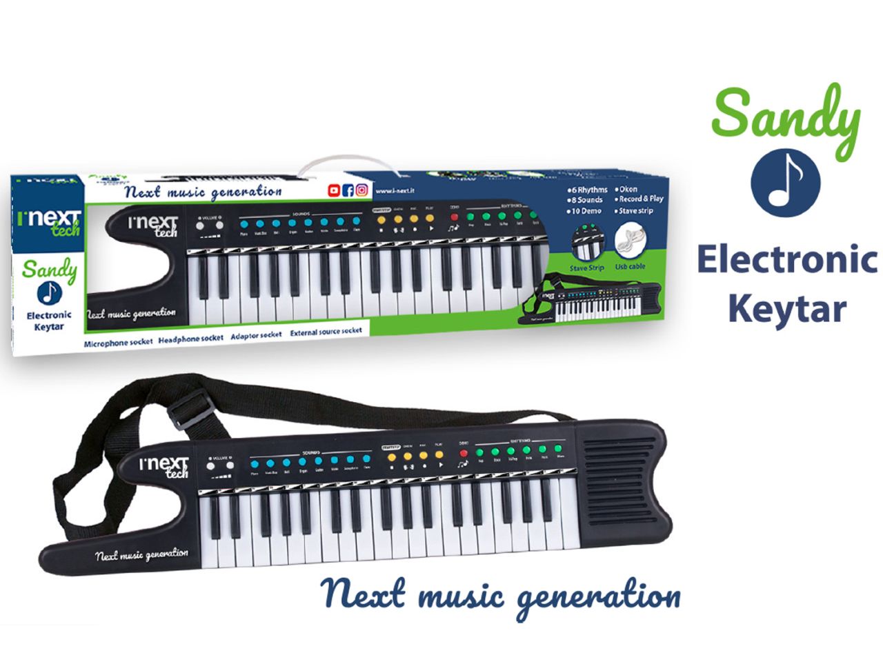 Keytar 37 tasti con tracolla sandy