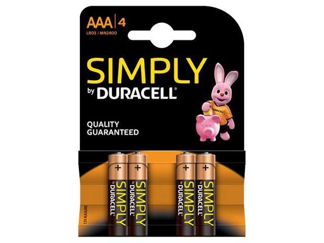 Duracell simply pila ministilo 4 pezzi aaa mn2400