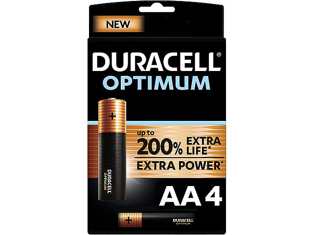 Duracell optimum pila stilo aa 4 pezzi 5010775