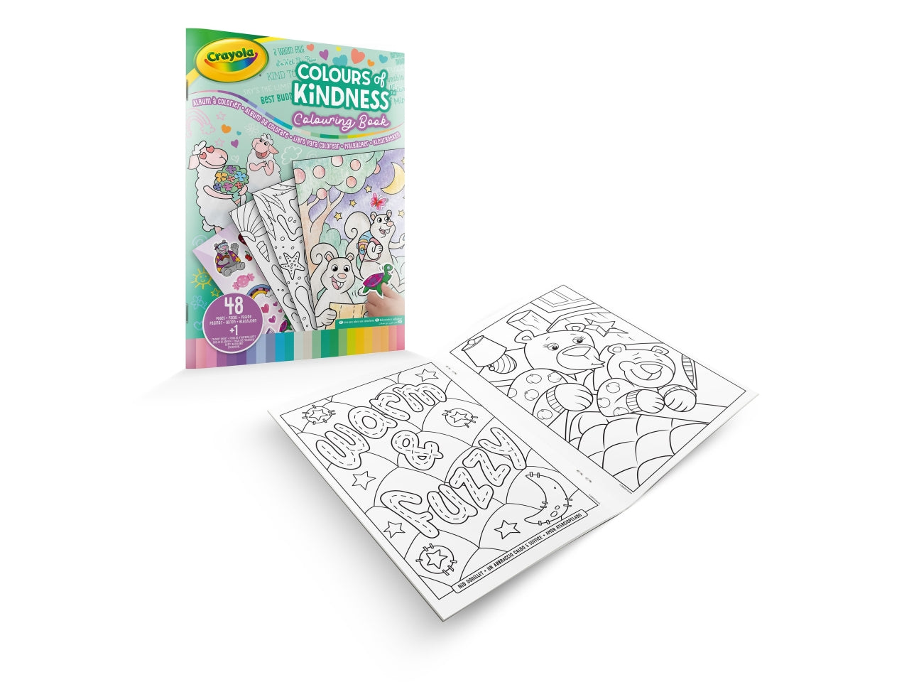 Album da Colorare Colours of Kindness 48 Pagine con Adesivi - Multicolor, 21x0,8x29 cm, 195 gr, Carta, Certificato CE, Unisex, Età 3+ | Crayola