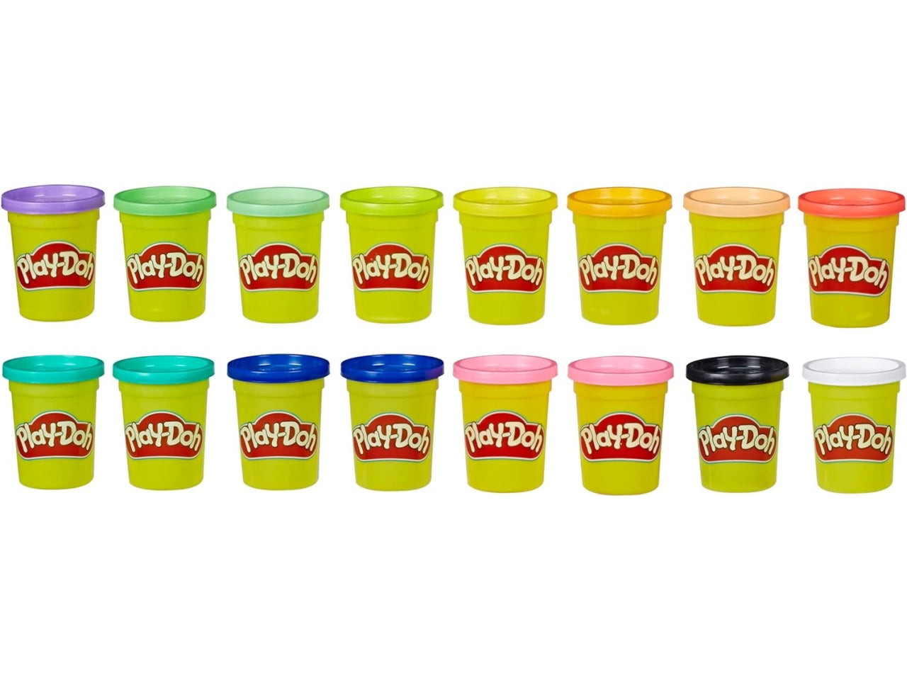 Play-Doh mega metro con 16 barattoli di pasta modellabile assortiti, per bambini dai 2+ anni, Hasbro
