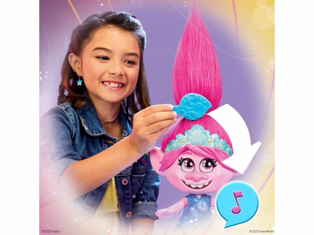 Trolls dancing hair poppy e9459