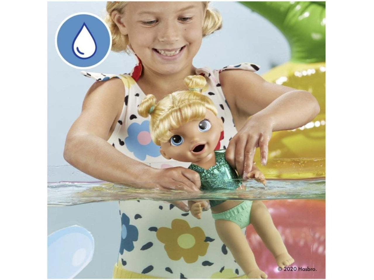 Baby Alive bionda Sunshine Snacks, bambola con accessori inclusi per bambini dai 3+ anni, Hasbro