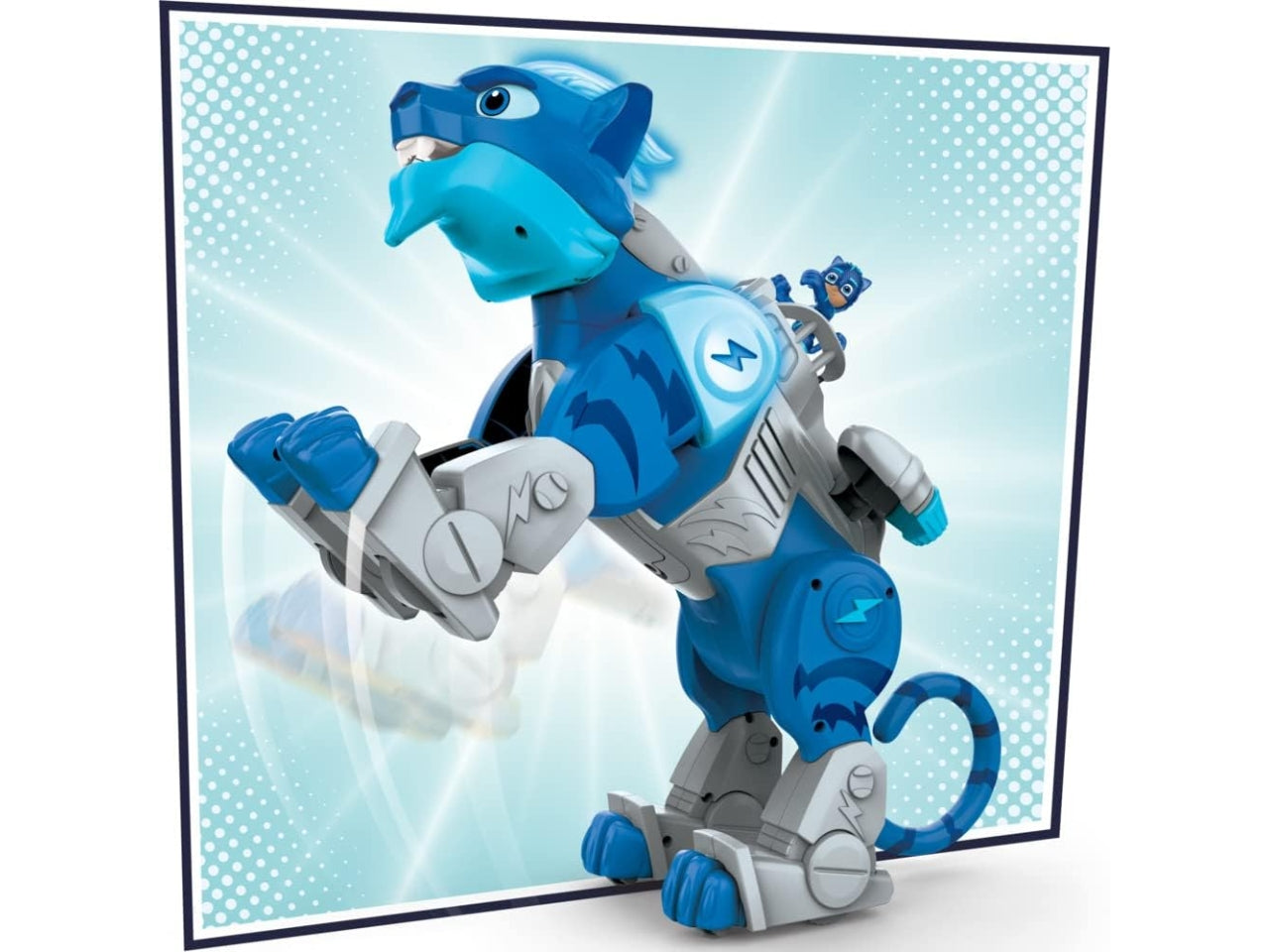 Pj Masks gatto robot più personaggio, con oltre 20 luci e suoni, per bambini da 3+ anni