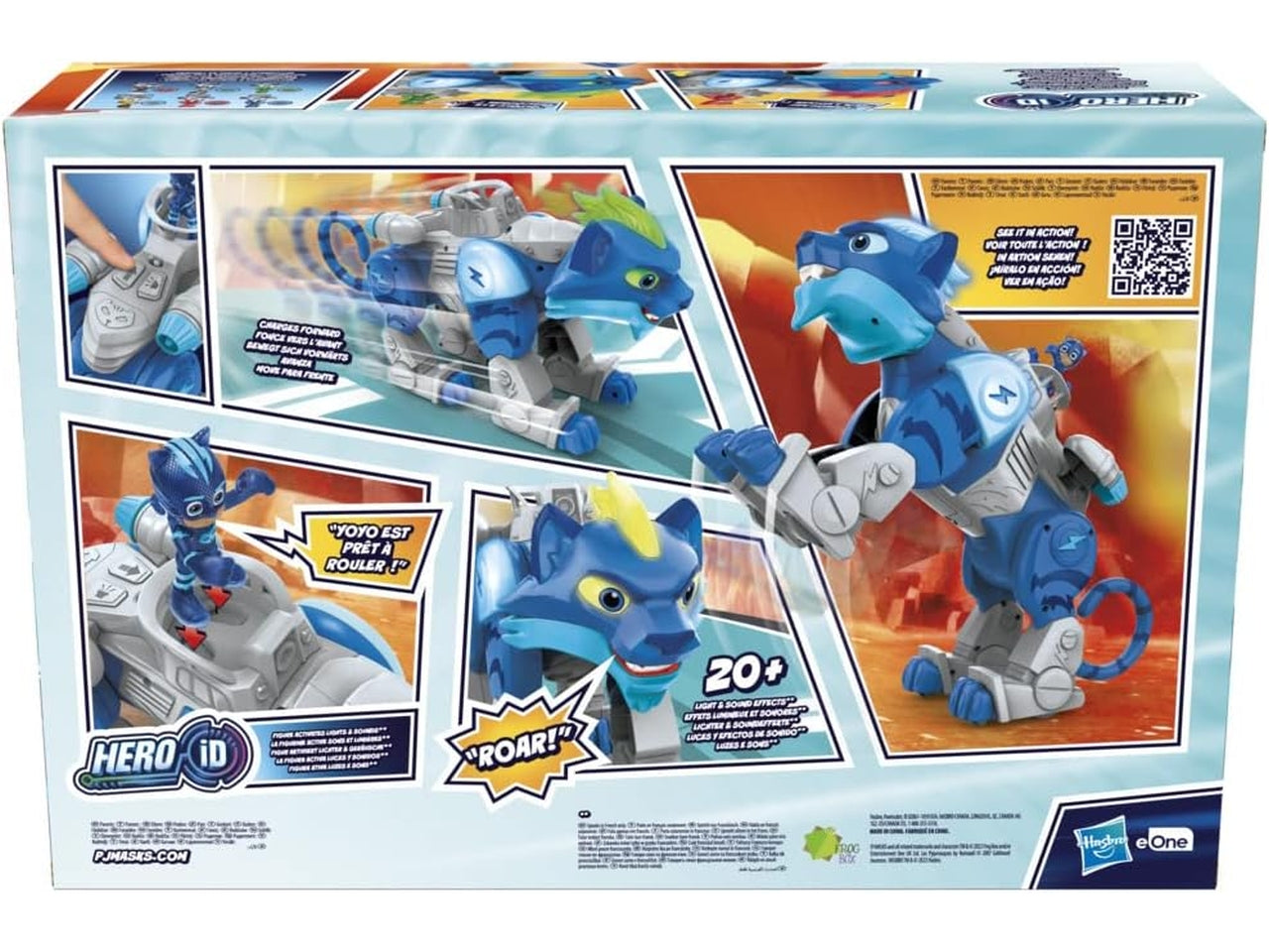 Pj Masks gatto robot più personaggio, con oltre 20 luci e suoni, per bambini da 3+ anni