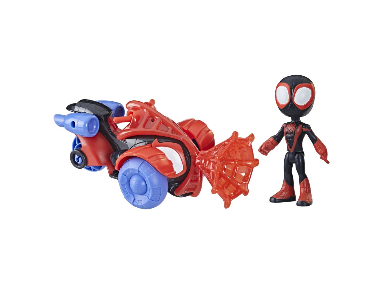 Spidey veicolo con personaggio e accessori - miles techno racer