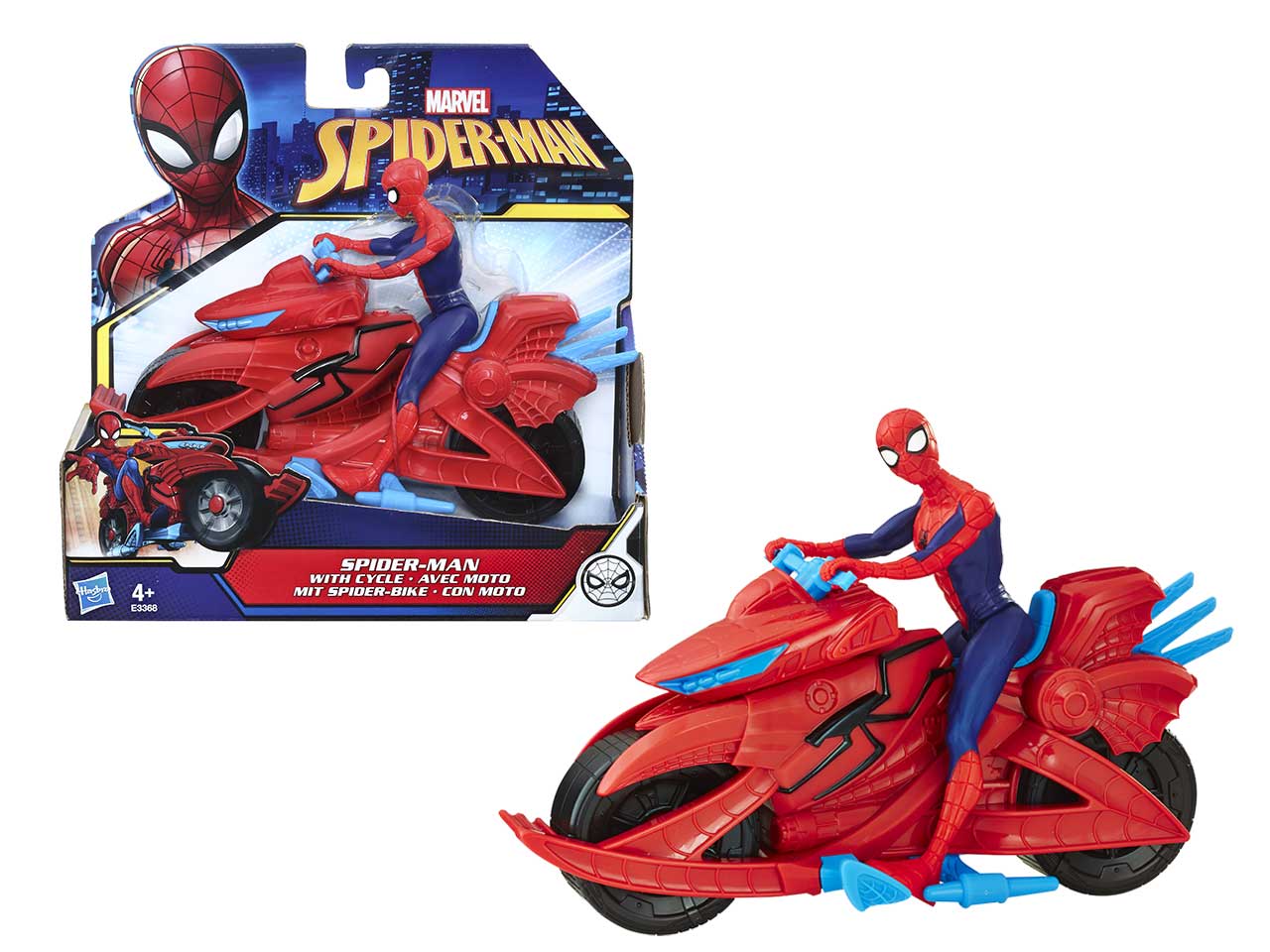 Spiderman veicolo e personaggio 10cm