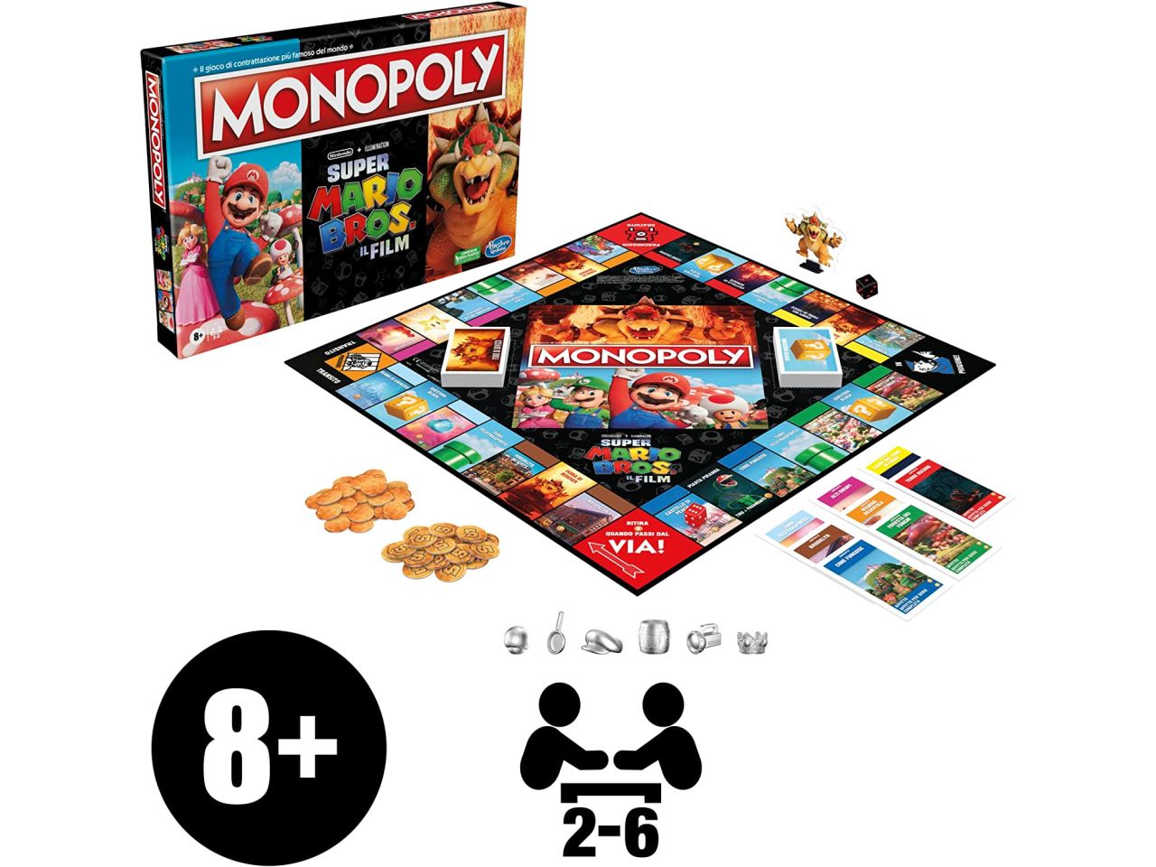 Gioco da tavolo per bambini monopoly super mario movie