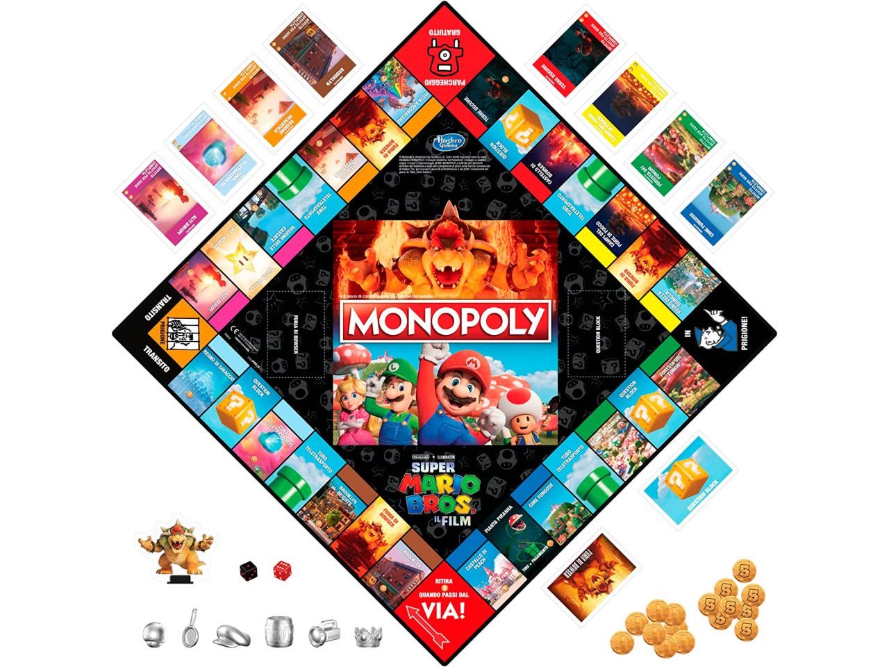 Gioco da tavolo per bambini monopoly super mario movie