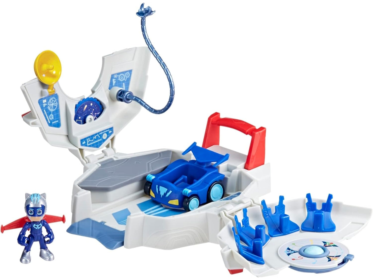 Pj Mask stazione spaziale con personaggio e auto, per bambini dai 3+ anni, Hasbro