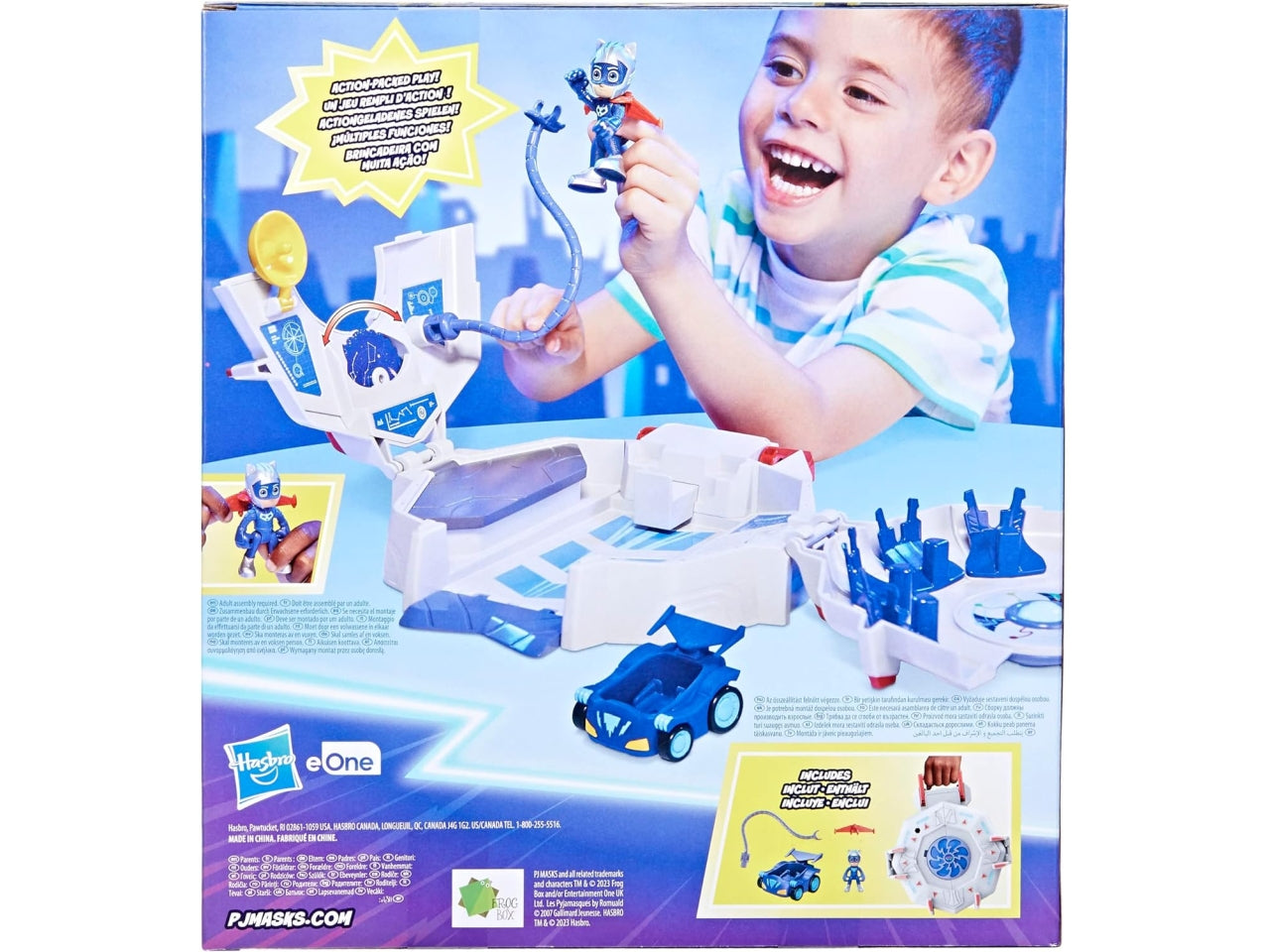 Pj Mask stazione spaziale con personaggio e auto, per bambini dai 3+ anni, Hasbro
