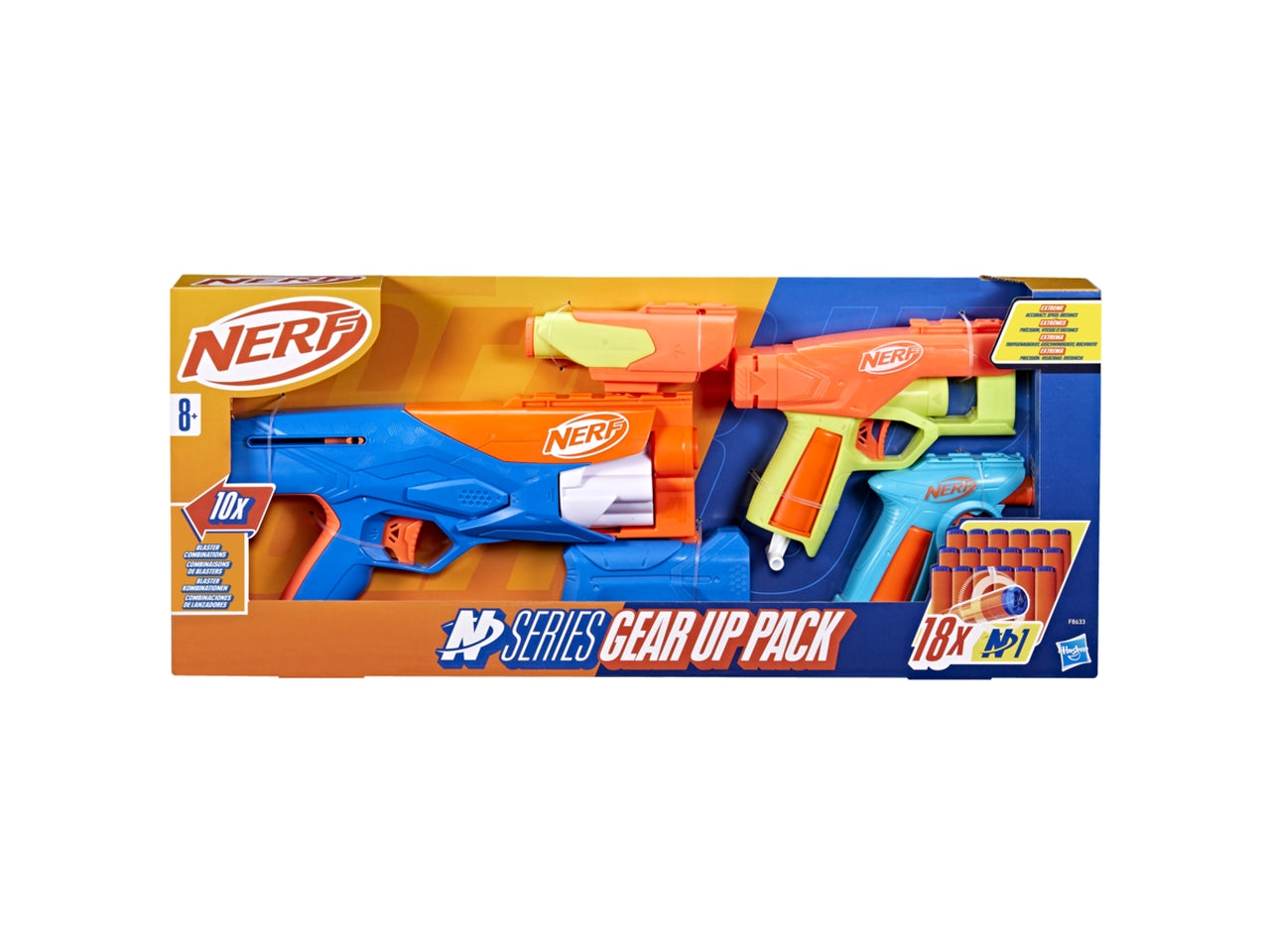 Nerf N-series Gear Up Pack 18 Proiettili, Set 1 Fucile ed 1 Pistola giocattolo per bambini - Hasbro