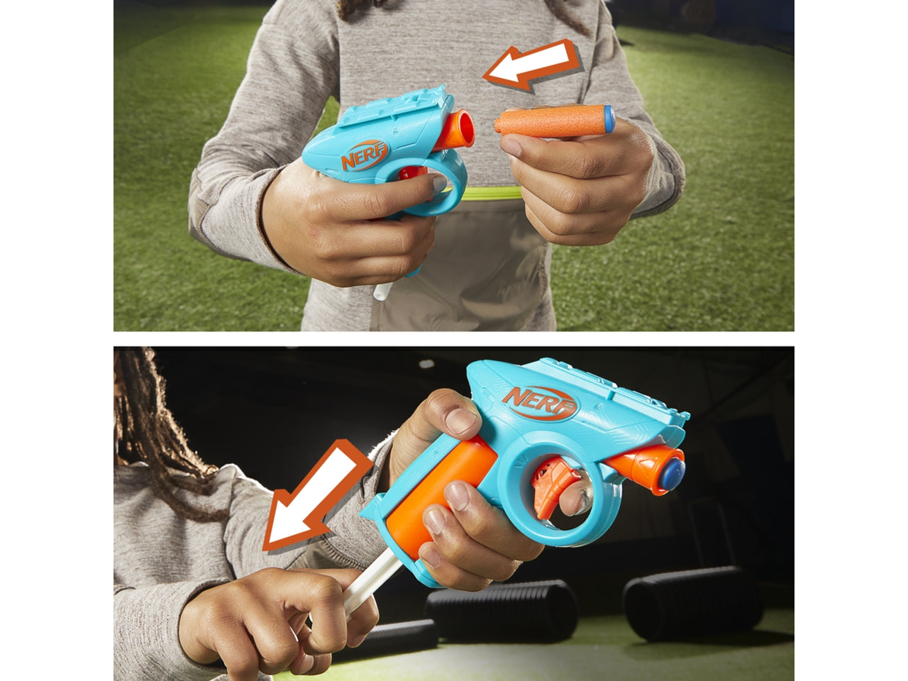 Nerf N-series Gear Up Pack 18 Proiettili, Set 1 Fucile ed 1 Pistola giocattolo per bambini - Hasbro