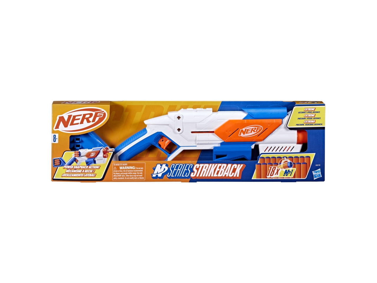 Nerf N-series Strikeback 18 Proiettili, Fucile Giocattolo per bambini - Hasbro