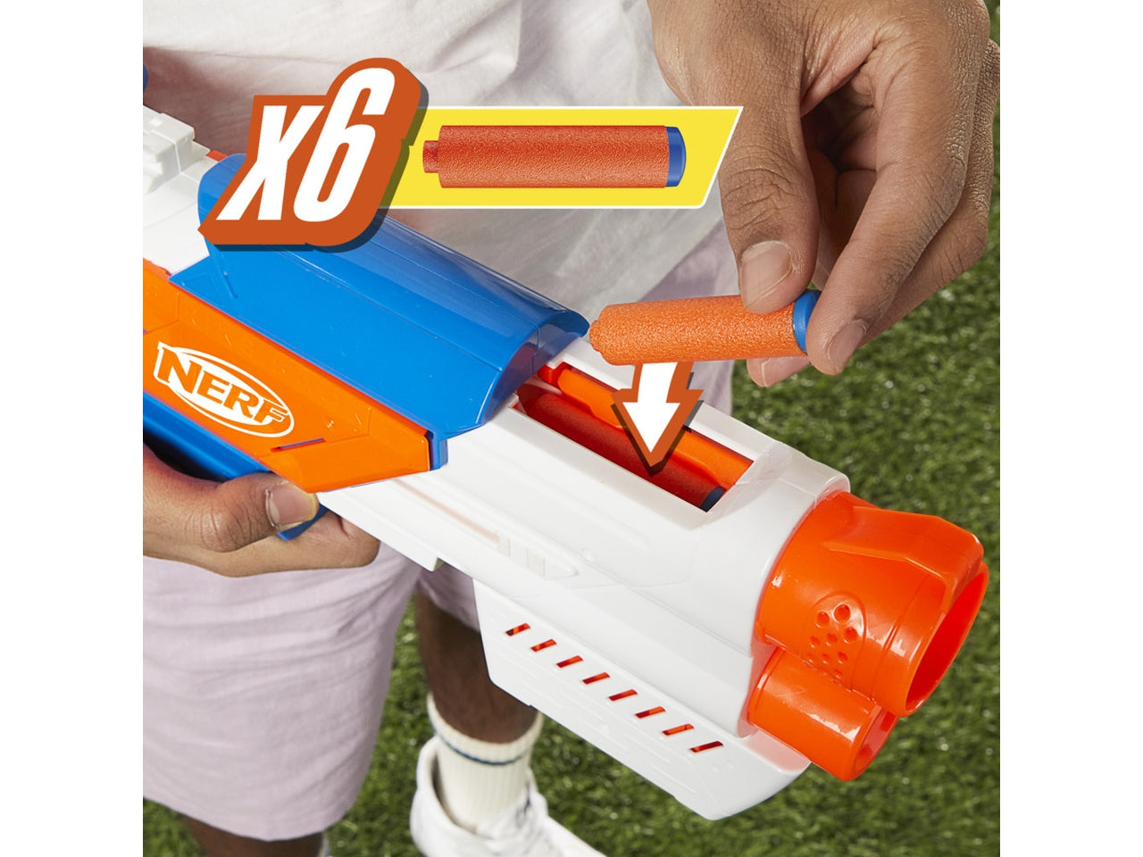 Nerf N-series Strikeback 18 Proiettili, Fucile Giocattolo per bambini - Hasbro