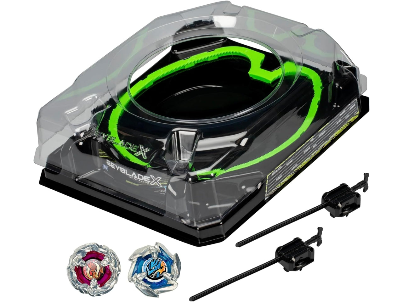 Bey Blade Battle Set: Stadio, 2 Trottole e 2 Lanciatori per Bambini 8+ | Dimensioni 9,0488x45,085x36,83 - Hasbro