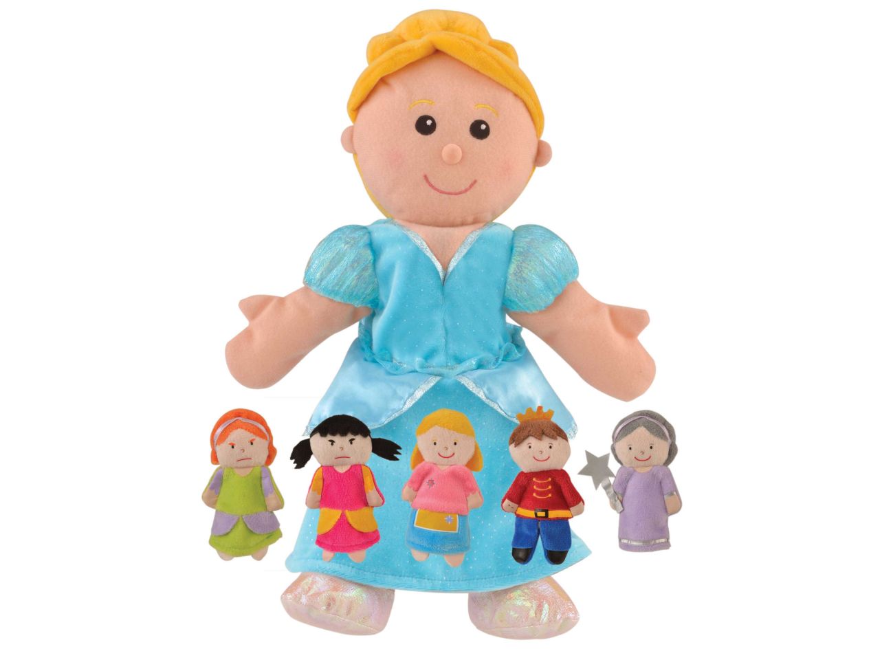 Marionetta 35cm con 5 marionette dito cenerentola