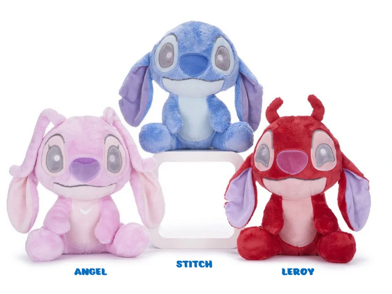 Peluche 23cm assortito nei personaggi stitch , angel, leroy