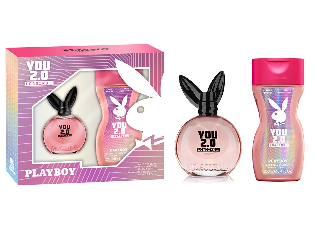 Playboy   you 2.0 woman: edt 40 ml  + shower gel 250 ml