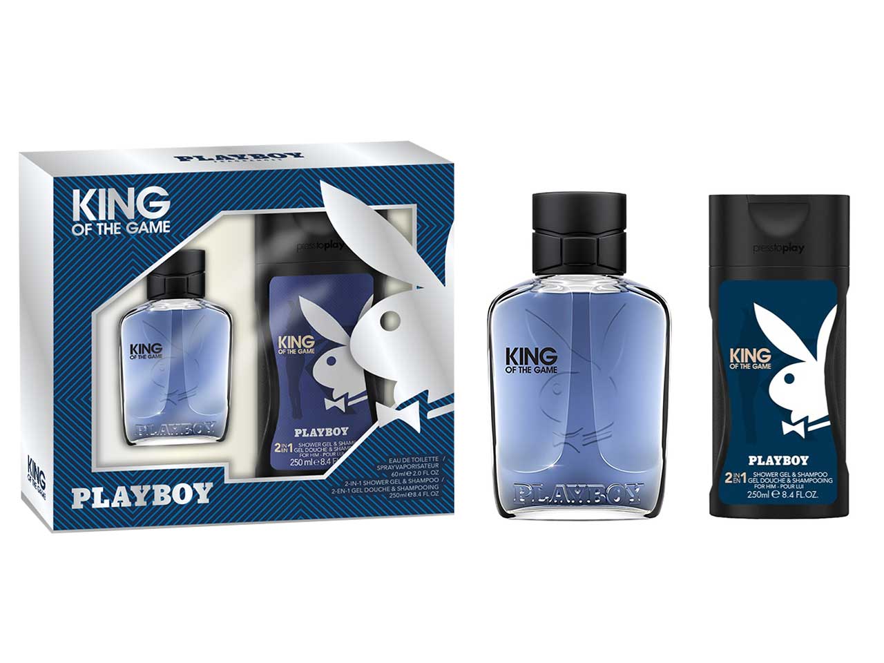 Set regalo playboy king of the game man eau de toilette 60ml + shower gel 250 ml