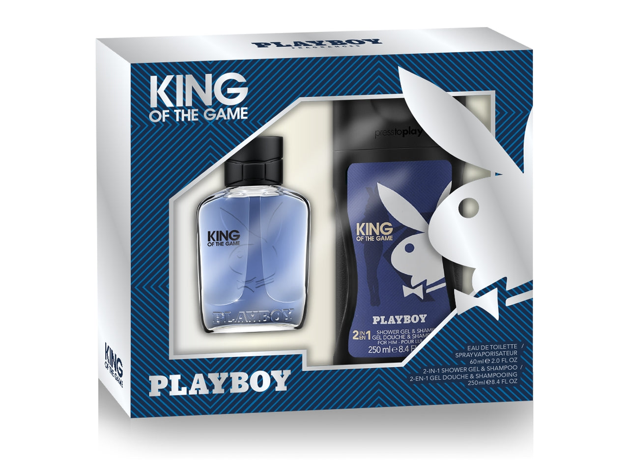 Set regalo playboy king of the game man eau de toilette 60ml + shower gel 250 ml
