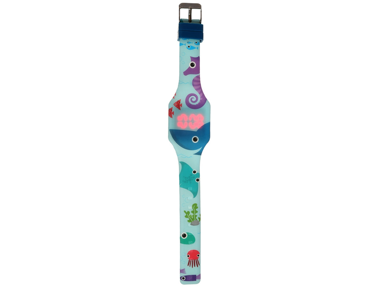 Orologio da polso in silicone con immagini di animali marini
