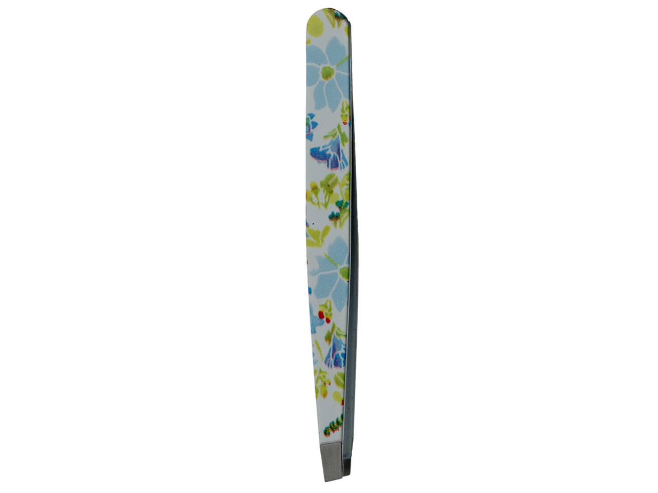 Pinzette per sopracciglia in metallo multicolor con decorazione floreale - Puckator