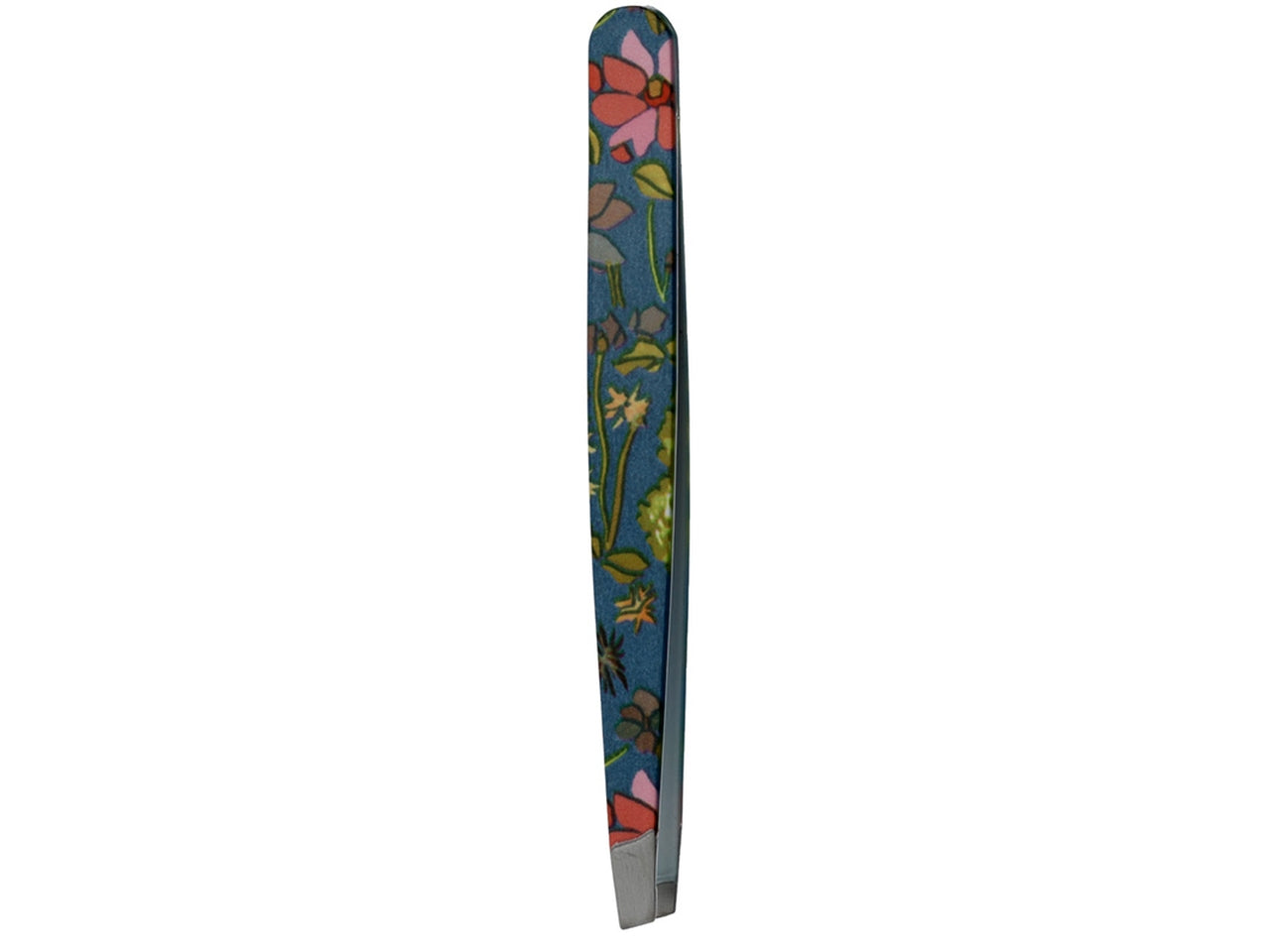 Pinzette per sopracciglia in metallo multicolor con decorazione floreale - Puckator