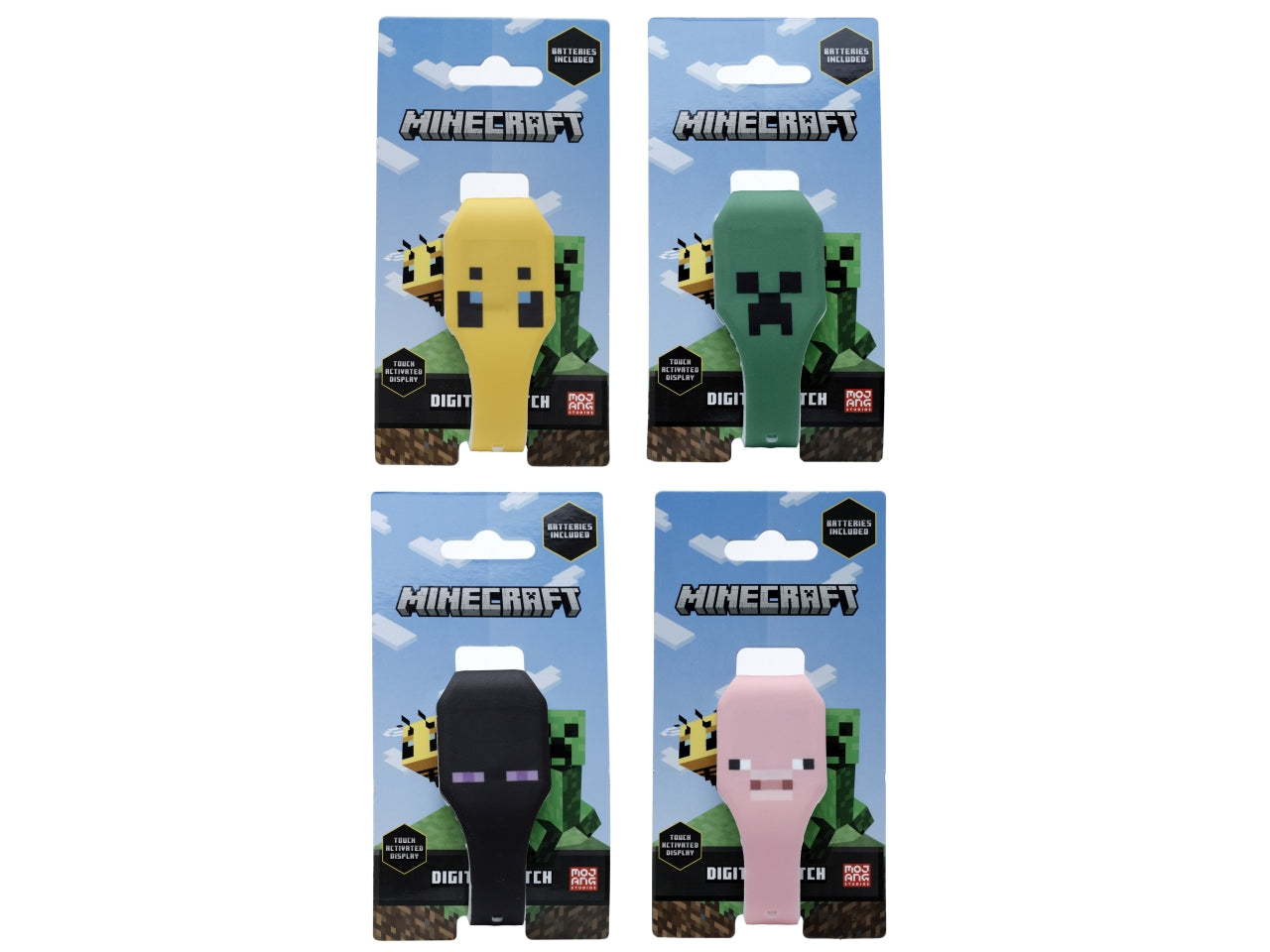 Orologio da polso in silicone con volti di minecraft