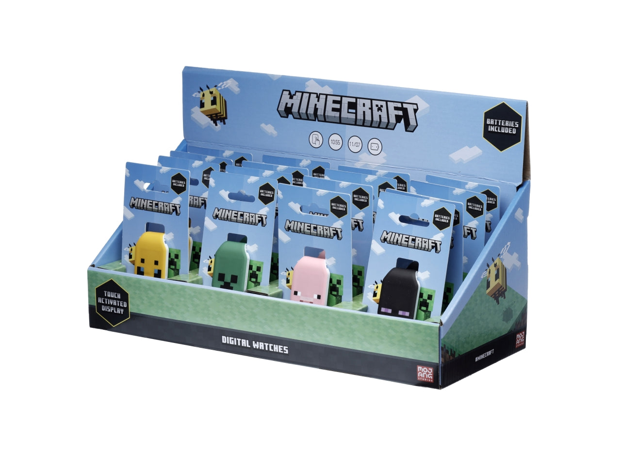 Orologio da polso in silicone con volti di minecraft