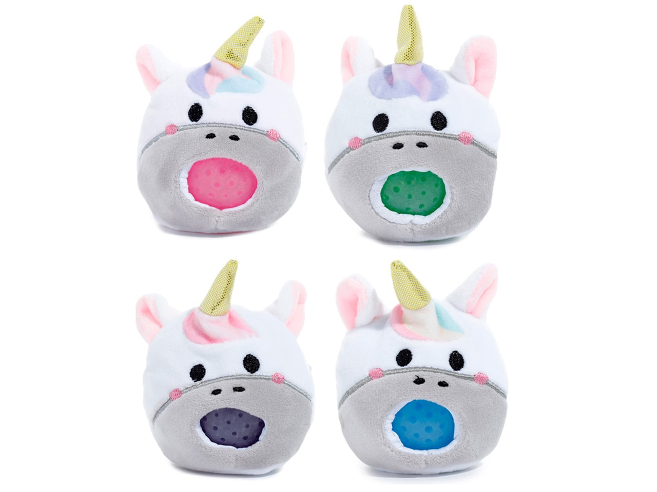 Antistress di peluche a forma di unicorno con slime