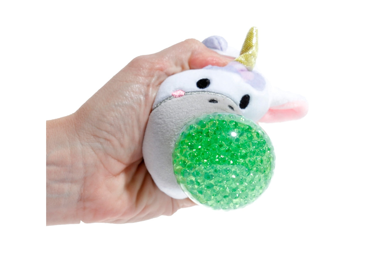 Antistress di peluche a forma di unicorno con slime