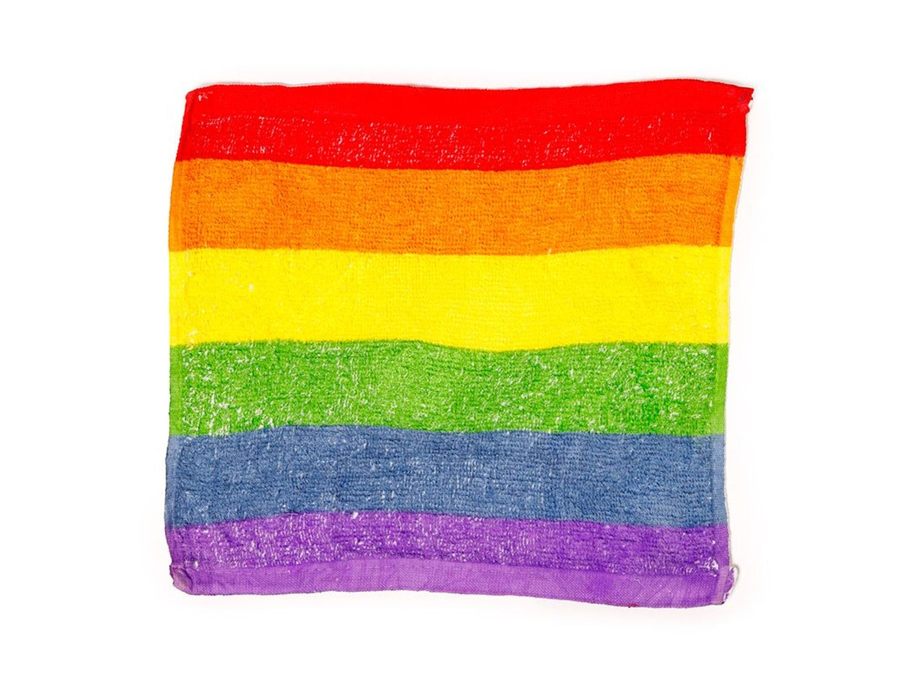 Asciugamano da viaggio compresso arcobaleno, poliestere e cotone 30x30 cm - Puckator